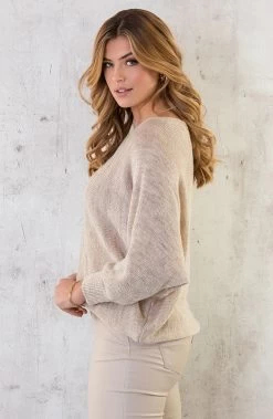 Lurex Boothals Top Beige -Kleding Promotie Winkel Lurex Boothals Top Beige 5 586x900 1