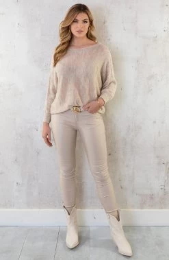 Lurex Boothals Top Beige -Kleding Promotie Winkel Lurex Boothals Top Beige 6 586x900 1