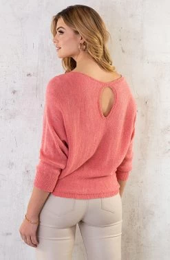 Lurex Boothals Top Koraal -Kleding Promotie Winkel Lurex Boothals Top Koraal 4 586x900 1