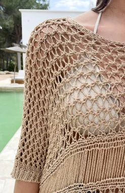 Lurex Oversized Top Gehaakt Goud -Kleding Promotie Winkel Lurex Oversized Top Gehaakt Goud 1 586x900 1