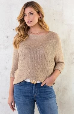 Lurex Top Longsleeve Goud