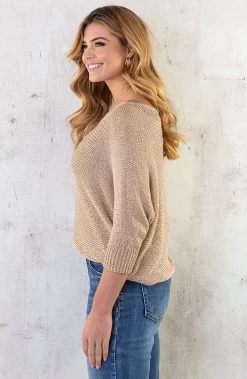 Lurex Top Longsleeve Goud -Kleding Promotie Winkel Lurex Top Longsleeve Goud 5 586x900 1