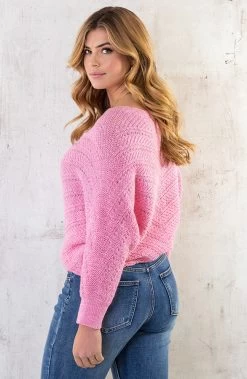 Lurex Top V Patroon Roze -Kleding Promotie Winkel Lurex Top V Patroon Roze 1 586x900 1