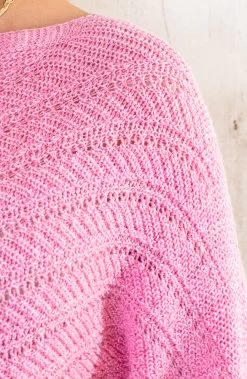 Lurex Top V Patroon Roze -Kleding Promotie Winkel Lurex Top V Patroon Roze 586x900 1