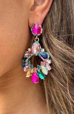 Luxury Crystal Oorbellen Multicolor