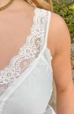 Luxury Kanten Top Ecru -Kleding Promotie Winkel Luxury Kanten Top Ecru 586x900 1