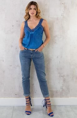 Luxury Kanten Top Kobalt -Kleding Promotie Winkel Luxury Kanten Top Kobalt 1 586x900 1