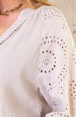 Marant Embroidery Blouse Beige -Kleding Promotie Winkel Marant Embroidery Blouse Beige 2 586x900 1