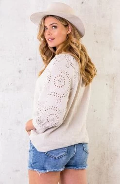 Marant Embroidery Blouse Beige -Kleding Promotie Winkel Marant Embroidery Blouse Beige 3 586x900 1