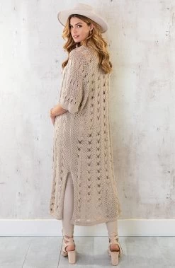 Maxi Gehaakte Vest Beige -Kleding Promotie Winkel Maxi Gehaakte Vest Beige 7 586x900 1