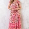 Maxi Jurk Colorful Print Fuchsia -Kleding Promotie Winkel Maxi Jurk Colorful Print Fuchsia 5 586x900 1