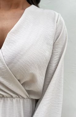 Maxi Jurk Split Beige -Kleding Promotie Winkel Maxi Jurk Split Beige 1 586x900 1