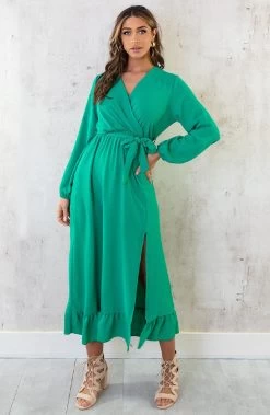 Maxi Jurk Split Bright Green 16 Maxi Jurk Split Bright Green -Kleding Promotie Winkel Maxi Jurk Split Bright Green 2 586x900 3