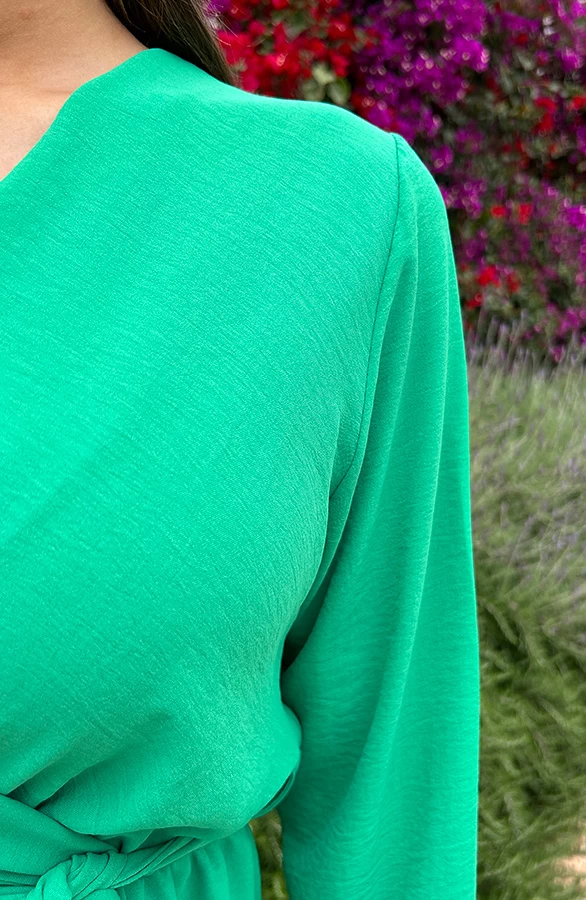 Maxi Jurk Split Bright Green 7 Maxi Jurk Split Bright Green - Afbeelding 5