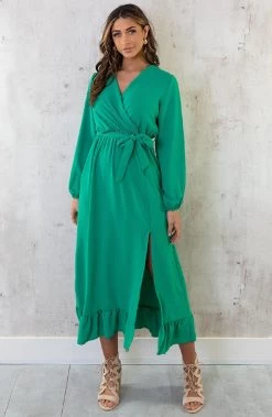 Maxi Jurk Split Bright Green 15 Maxi Jurk Split Bright Green -Kleding Promotie Winkel Maxi Jurk Split Bright Green 4 586x900 2