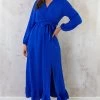 Maxi Jurk Split Kobalt -Kleding Promotie Winkel Maxi Jurk Split Kobalt 4 586x900 1