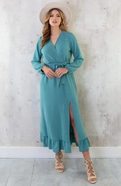 Maxi Jurk Split Mint 12 Maxi Jurk Split Mint -Kleding Promotie Winkel Maxi Jurk Split Mint 2 586x900 1