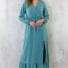 Maxi Jurk Split Mint -Kleding Promotie Winkel Maxi Jurk Split Mint 5 586x900 1