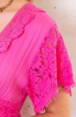 Maxi Kanten Jurk Fuchsia -Kleding Promotie Winkel Maxi Kanten Jurk Fuchsia 1 586x900 1