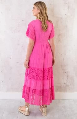 Maxi Kanten Jurk Fuchsia -Kleding Promotie Winkel Maxi Kanten Jurk Fuchsia 2 586x900 1