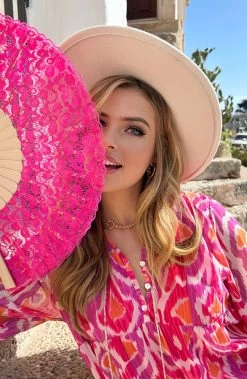 Maxi Oversized Jurk Print Fuchsia -Kleding Promotie Winkel Maxi Oversized Jurk Print Fuchsia 2 586x900 1