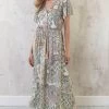 Maxi Print Jurk Army -Kleding Promotie Winkel Maxi Print Jurk Army 4 586x900 1