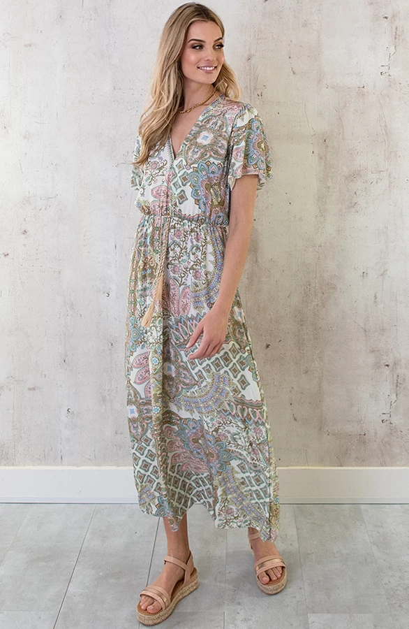 Maxi Print Jurk Army 6 Maxi Print Jurk Army - Afbeelding 4