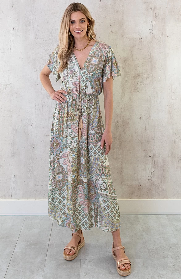 Maxi Print Jurk Army 5 Maxi Print Jurk Army - Afbeelding 3