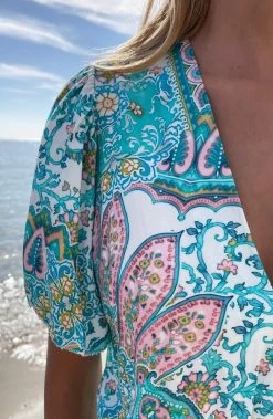 Maxi Print Jurk Turquoise -Kleding Promotie Winkel Maxi Print Jurk Turquoise 1 586x900 1