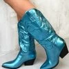 Metallic Cowboy Laarzen Blue 1 Metallic Cowboy Laarzen Blue -Kleding Promotie Winkel Metallic Cowboy Laarzen Blue 1 586x900 1