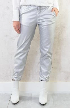 Metallic Jogger Pants Zilver