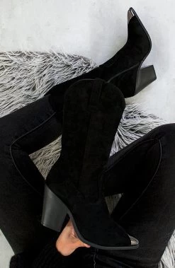 Metallic Laarzen Zwart