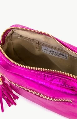 Metallic Tas Leer Fuchsia -Kleding Promotie Winkel Metallic Tasje Fuchsia 3 586x900 1