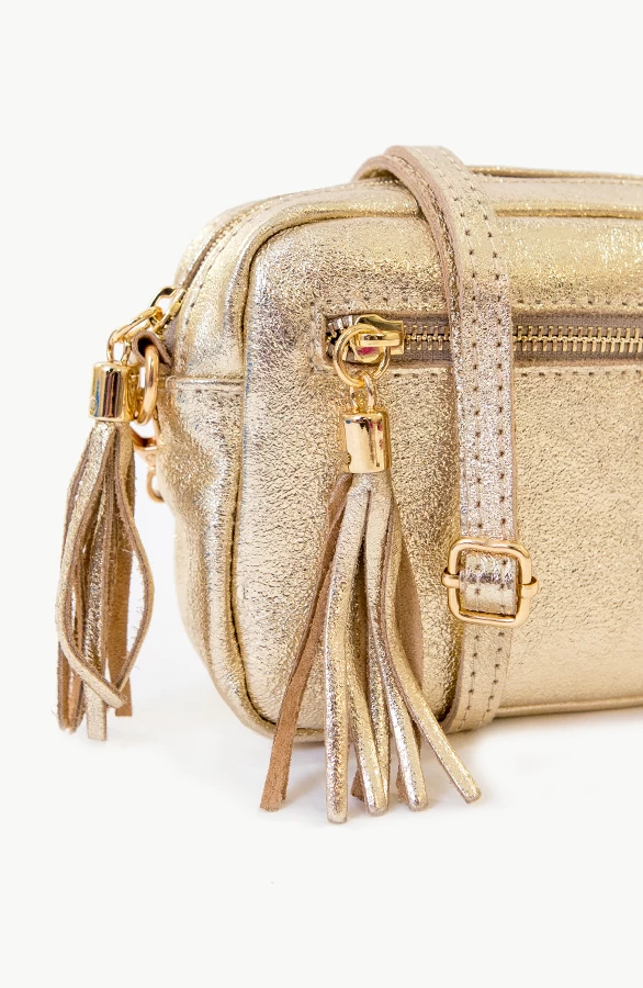 Metallic Tas Leer Goud 4 Metallic Tas Leer Goud - Afbeelding 2