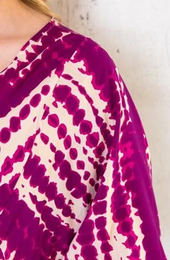 Midi Jurk Met Print Aubergine -Kleding Promotie Winkel Midi Jurk Met Print Aubergine 5 586x900 1