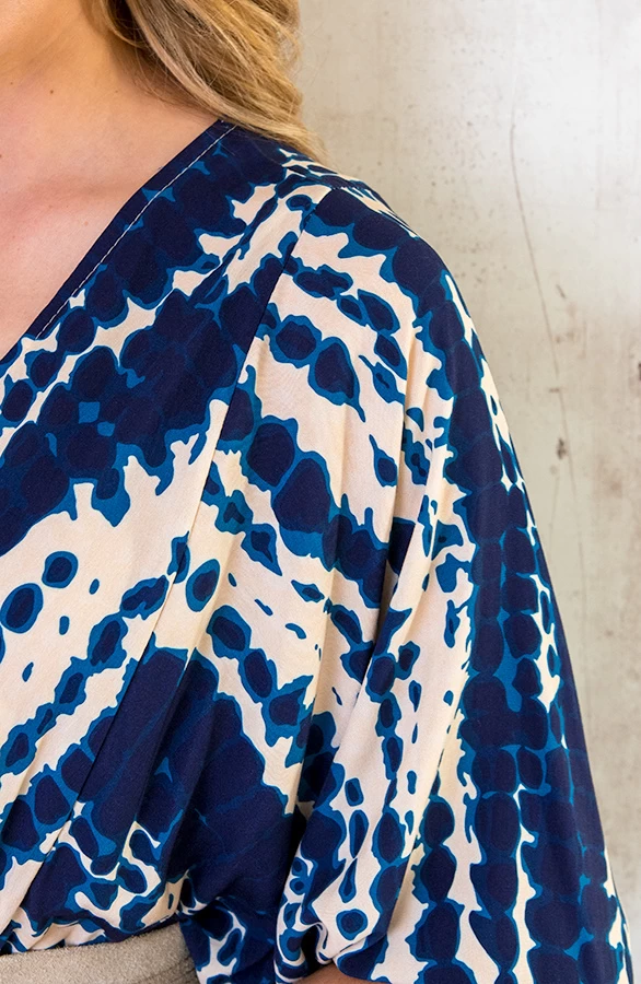 Midi Jurk Met Print Marine 8 Midi Jurk Met Print Marine - Afbeelding 6