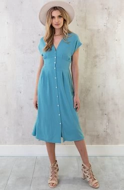 Musthave Deal Midi Knopen Jurk Sevilla 12 Musthave Deal Midi Knopen Jurk Sevilla -Kleding Promotie Winkel Midi Knopen Jurk Sevilla Mint 4 586x900 2