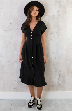Midi Knopen Jurk Sevilla Zwart 11 Midi Knopen Jurk Sevilla Zwart -Kleding Promotie Winkel Midi Knopen Jurk Sevilla Zwart 1 586x900 1