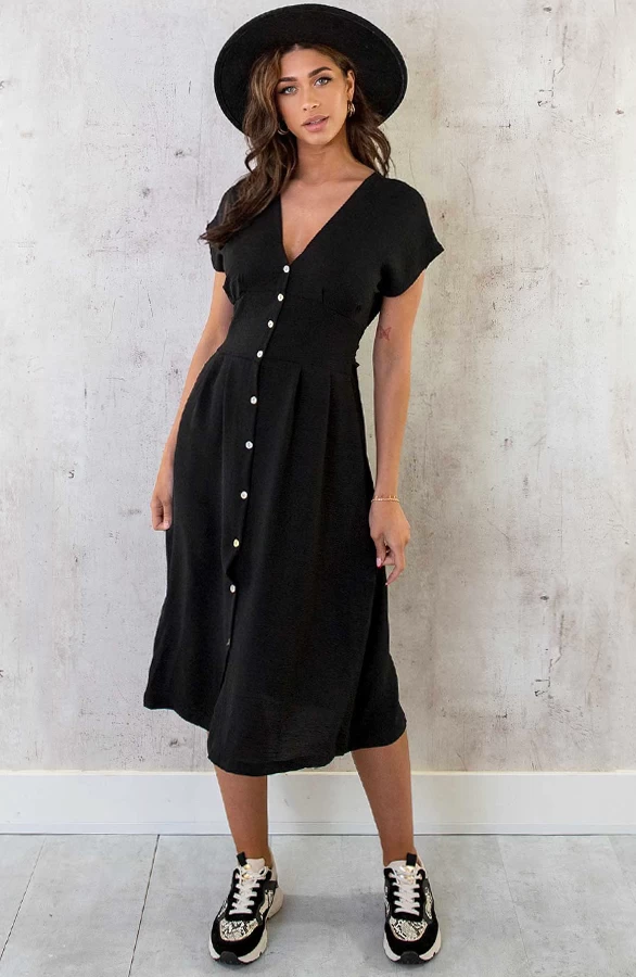 Musthave Deal Midi Knopen Jurk Sevilla 5 Musthave Deal Midi Knopen Jurk Sevilla - Afbeelding 3