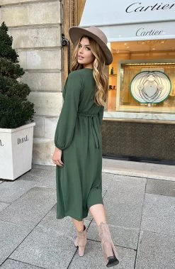 Midi Pocket Dress Army 15 Midi Pocket Dress Army -Kleding Promotie Winkel Midi Pocket Dress Army 2 586x900 1