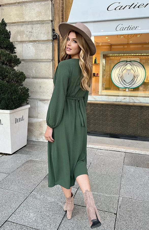 Midi Pocket Dress Army 6 Midi Pocket Dress Army - Afbeelding 4