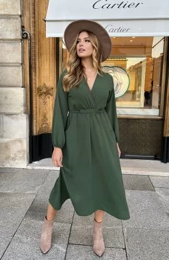 Midi Pocket Dress Army 13 Midi Pocket Dress Army -Kleding Promotie Winkel Midi Pocket Dress Army 4 586x900 1