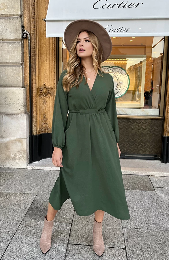 Midi Pocket Dress Army 4 Midi Pocket Dress Army - Afbeelding 2