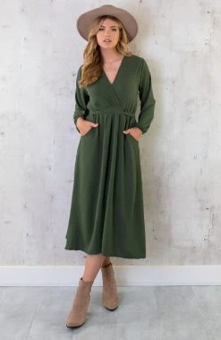 Midi Pocket Dress Army 19 Midi Pocket Dress Army -Kleding Promotie Winkel Midi Pocket Dress Army 5 586x900 2