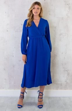Midi Pocket Dress Kobalt -Kleding Promotie Winkel Midi Pocket Dress Kobalt 3 586x900 1