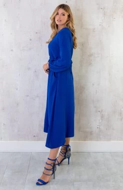 Midi Pocket Dress Kobalt -Kleding Promotie Winkel Midi Pocket Dress Kobalt 7 586x900 1