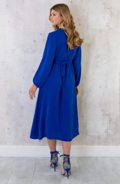 Midi Pocket Dress Kobalt -Kleding Promotie Winkel Midi Pocket Dress Kobalt 8 586x900 1
