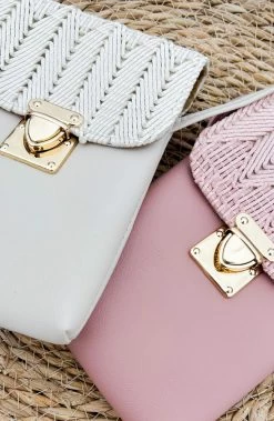 Mini Clutch Ecru -Kleding Promotie Winkel Mini Clutch Ecru en Roze 1 586x900 1