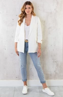 Most Needed Blazer Ecru -Kleding Promotie Winkel Most Needed Blazer Ecru 1 586x900 1