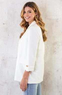Most Needed Blazer Ecru -Kleding Promotie Winkel Most Needed Blazer Ecru 4 586x900 1